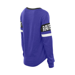 Baltimore Ravens New Era Women's Throwback Lace-Up Long-Sleeve T-Shirt - Purple cheap