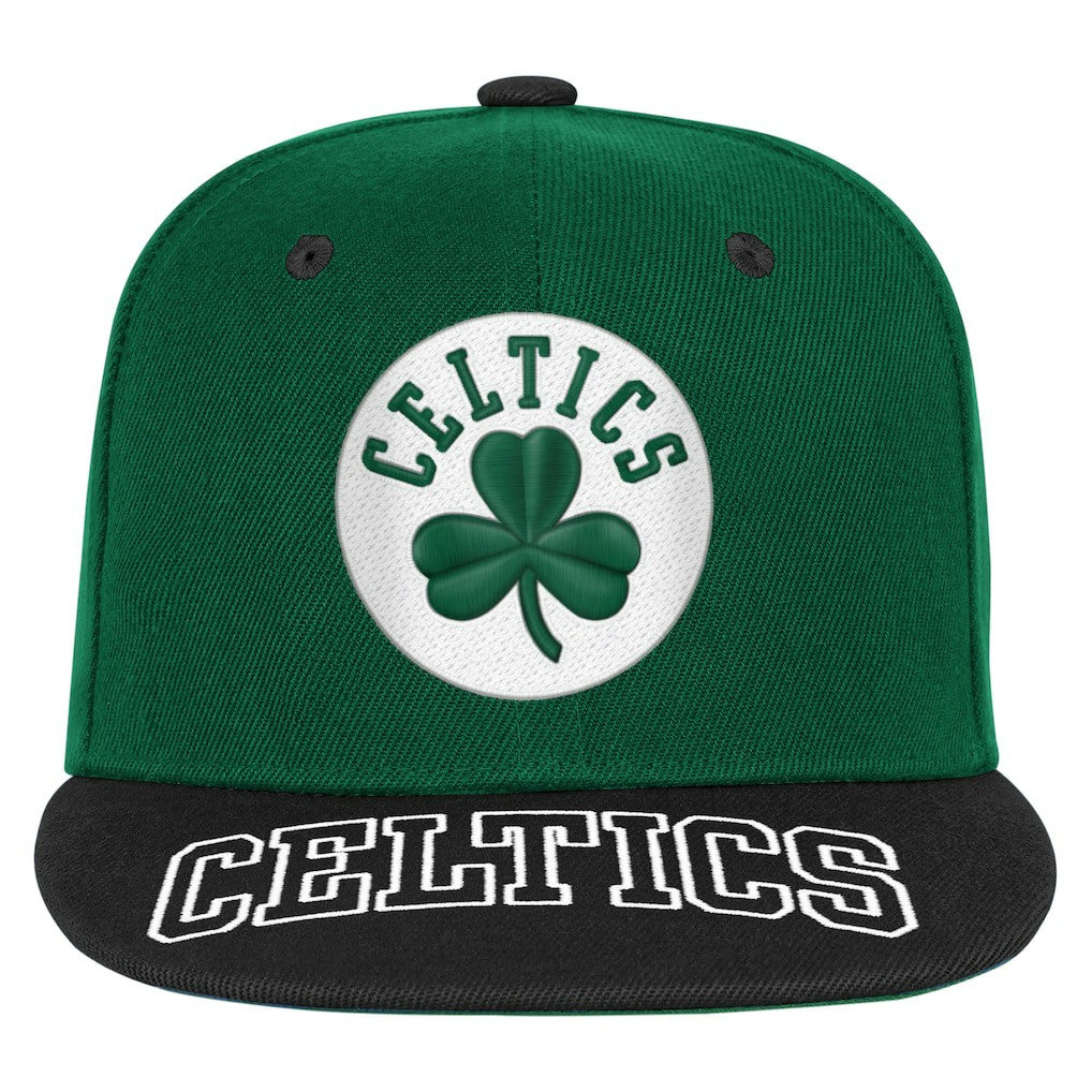 Boston Celtics Outerstuff Youth Two-Tone Snapback Hat - Kelly Green/Black outlet