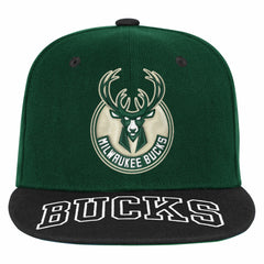 Milwaukee Bucks Outerstuff Youth Two-Tone Snapback Hat - Hunter Green/Black cheap