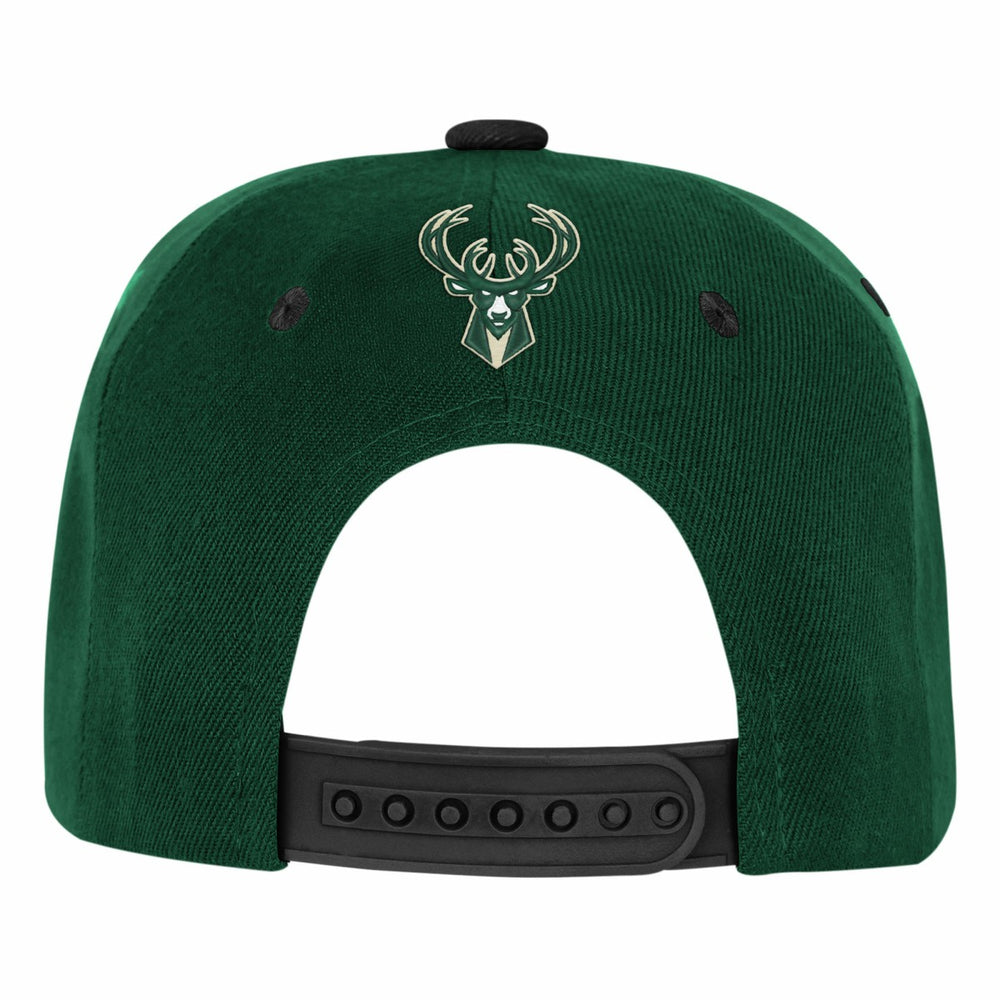 Milwaukee Bucks Outerstuff Youth Two-Tone Snapback Hat - Hunter Green/Black cheap