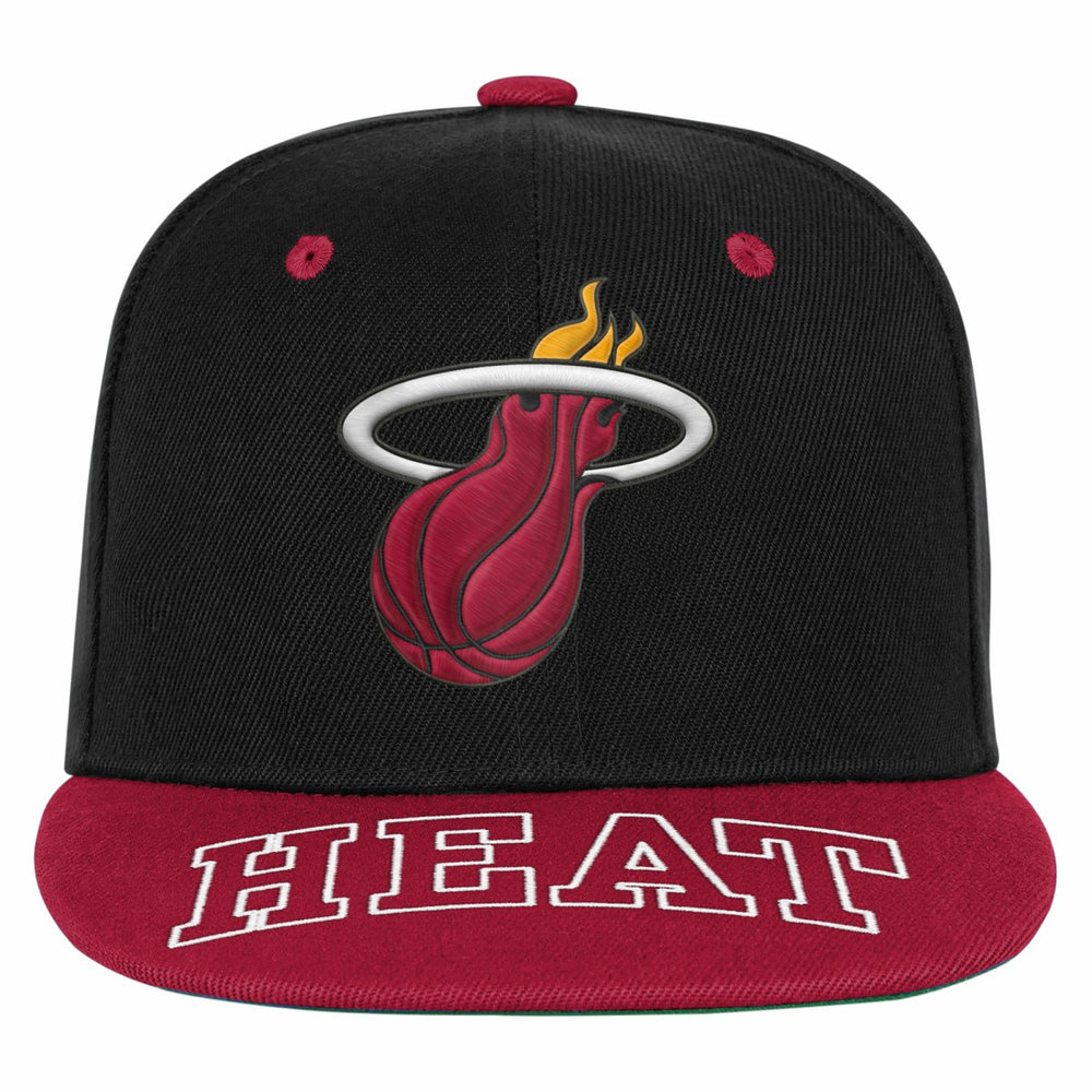 Miami Heat Outerstuff Youth Two-Tone Snapback Hat - Black/Red sale