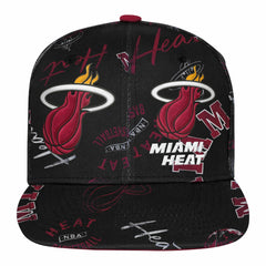 Miami Heat Outerstuff Youth Street Hooper Allover Print Snapback Hat - Black on sale