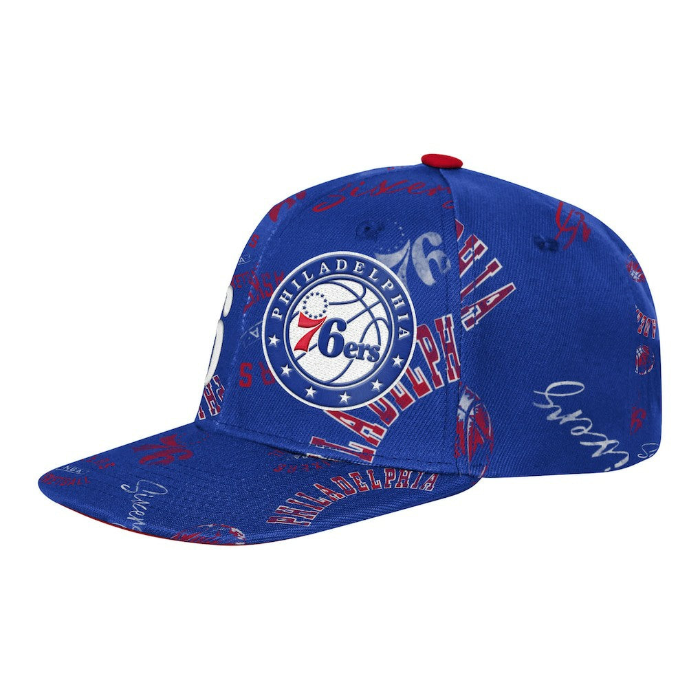 Philadelphia 76ers Outerstuff Youth Street Hooper Allover Print Snapback Hat - Royal shop