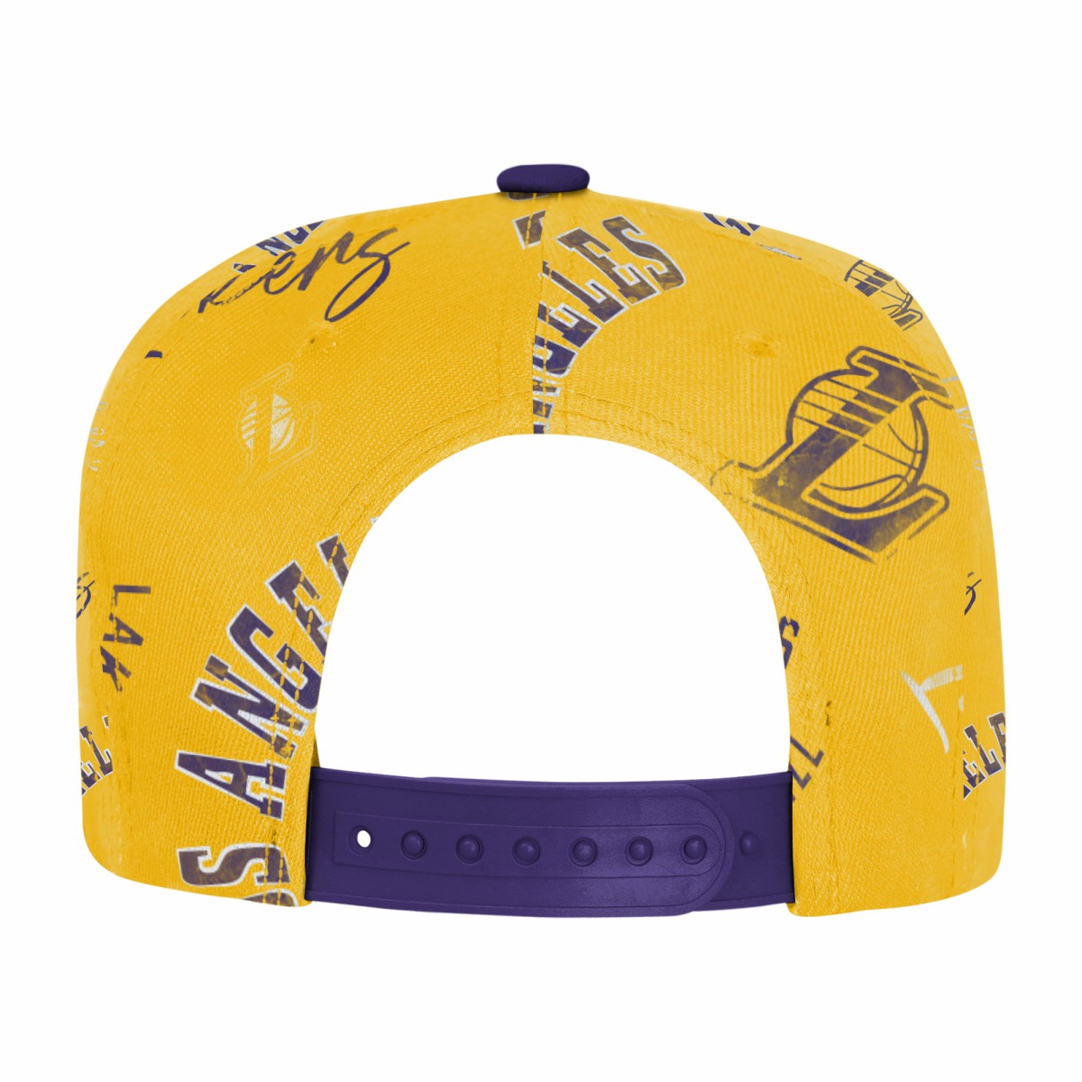 Los Angeles Lakers Outerstuff Youth Street Hooper Allover Print Snapback Hat - Gold sale