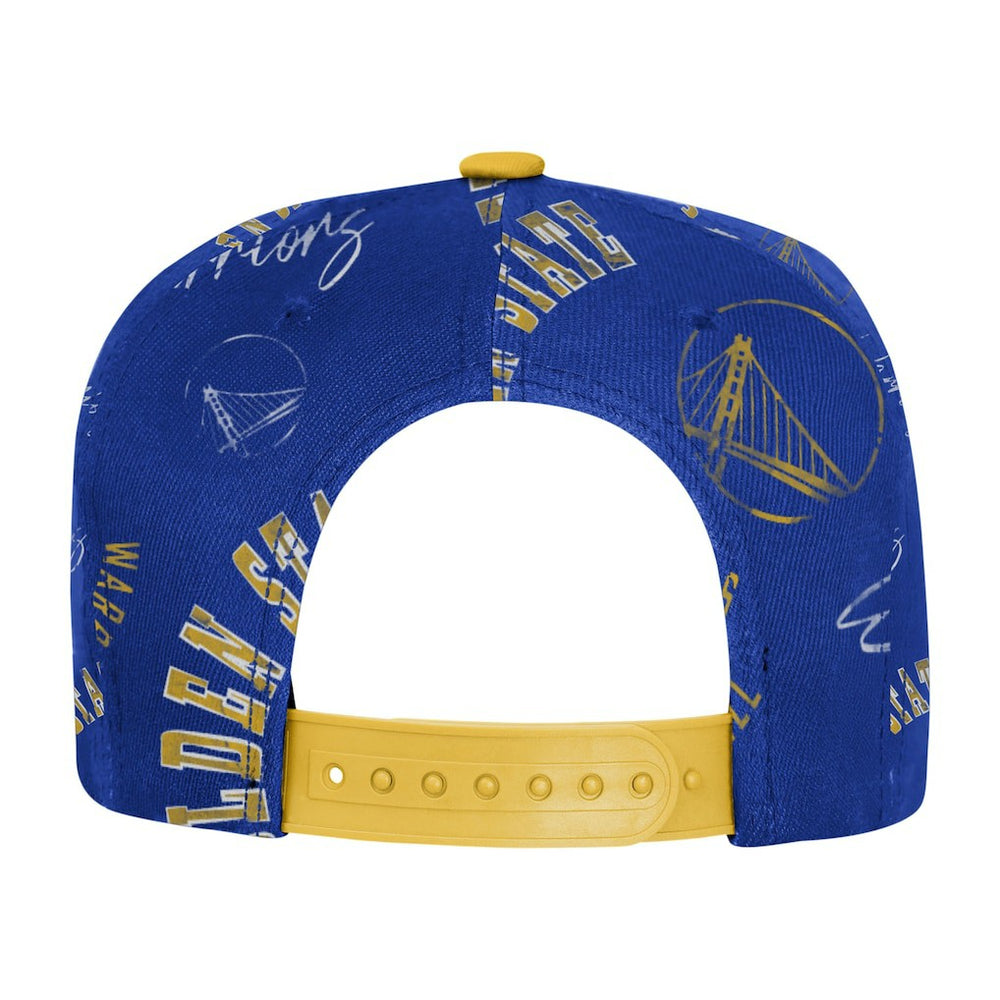 Golden State Warriors Outerstuff Youth Street Hooper Allover Print Snapback Hat sale - Royal for sale