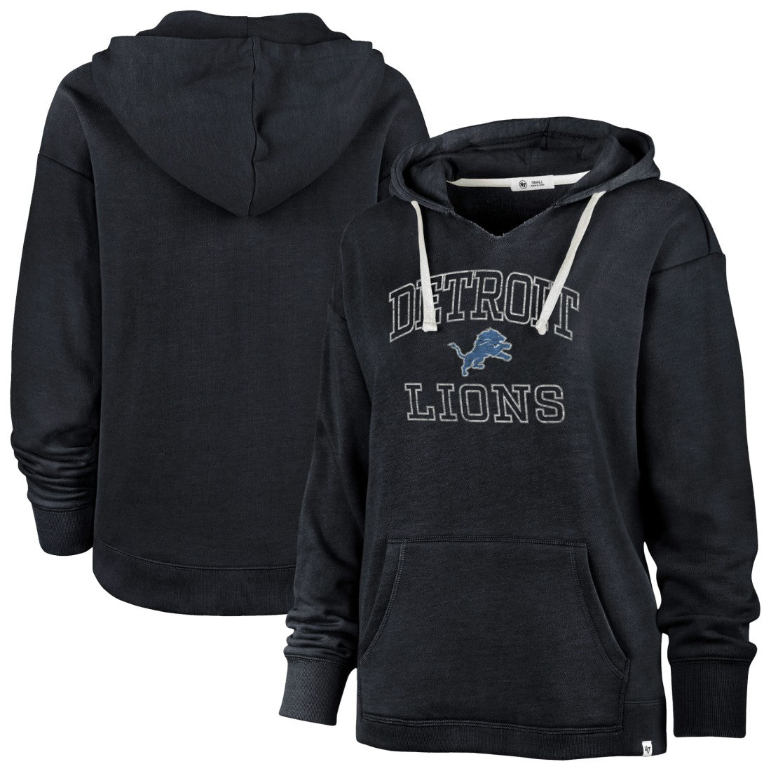 Detroit Lions '47 Women's Plus Size Clarity Kennedy Pullover Hoodie - Navy sale