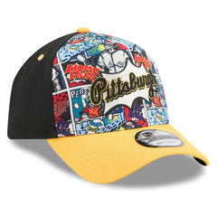 Pittsburgh Pirates 2025 MLB Diamond Hero Edition A-Frame 9FORTY Adjustable Hat - Black/Gold | New Era