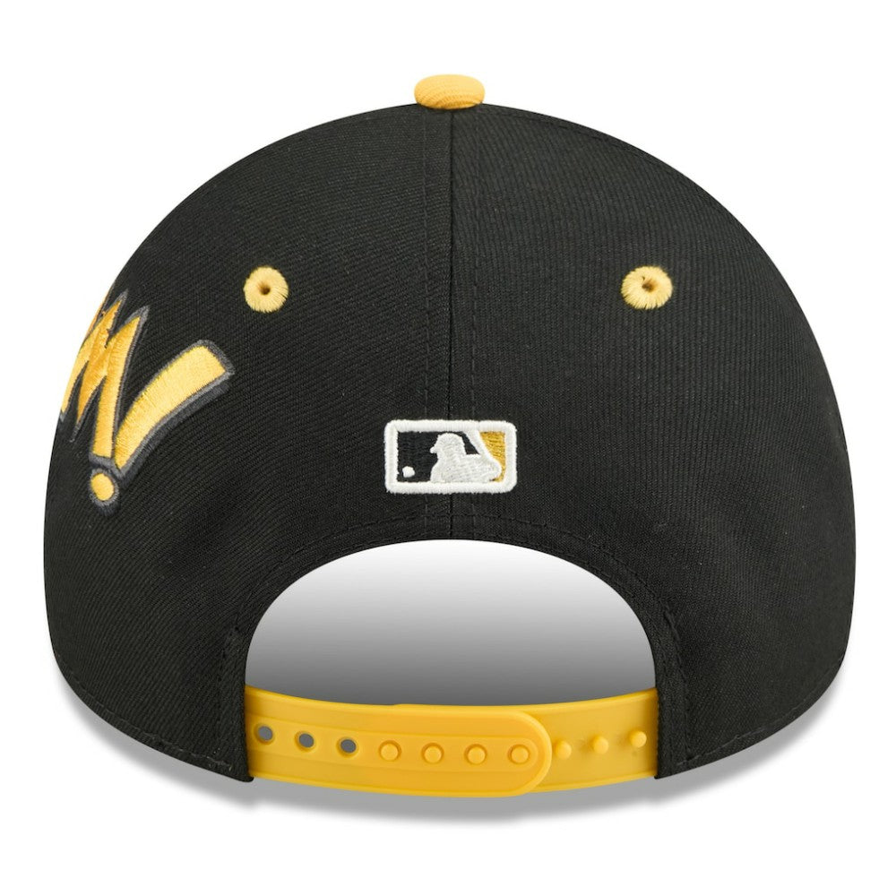 Pittsburgh Pirates 2025 MLB Diamond Hero Edition A-Frame 9FORTY Adjustable Hat - Black/Gold | New Era