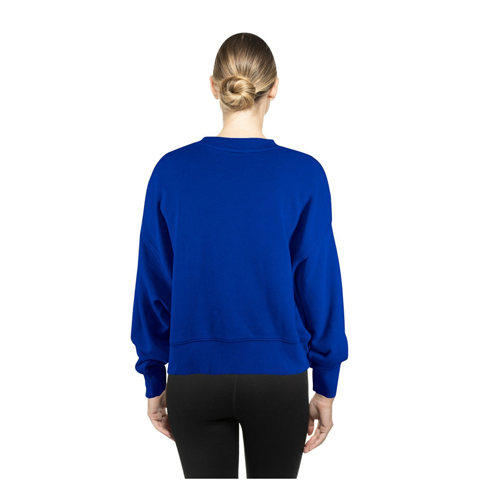 New York Knicks Women's Boxy Throwback Mineral Wash Sweatshirt - Blue | New Era sale