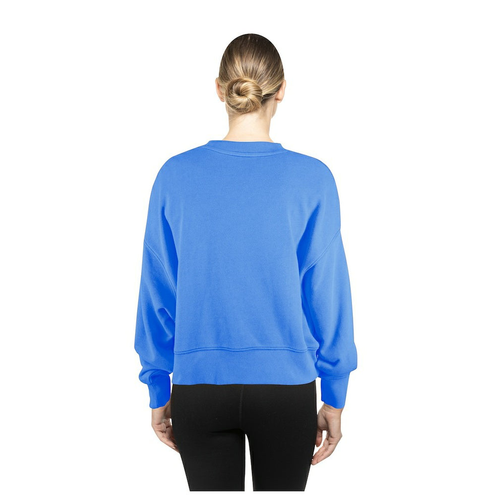 Philadelphia 76ers Women's Boxy Throwback Mineral Wash Sweatshirt - Royal | New Era online