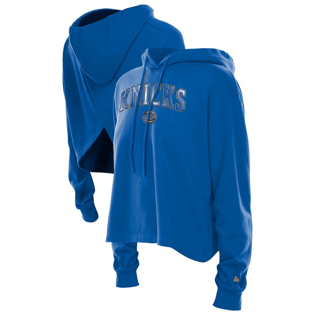 New York Knicks Women's Glam Game Open Back Hoodie - Blue | New Era on sale
