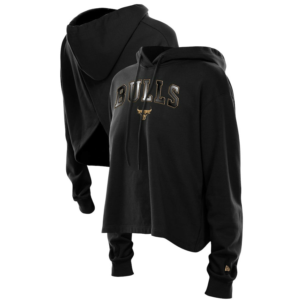 Chicago Bulls Women's Glam Game Open Back Hoodie - Black | New Era outlet