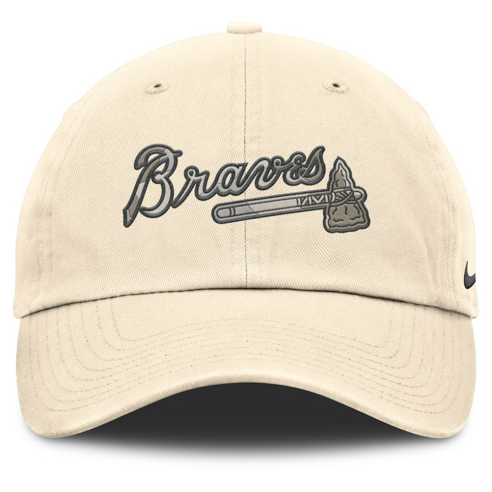 Atlanta Braves Camo Pack Club Adjustable Hat - Natural | Nike