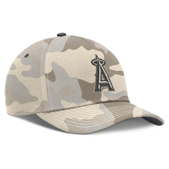 Los Angeles Angels Camo Pack Rise Adjustable Hat - Natural | Nike