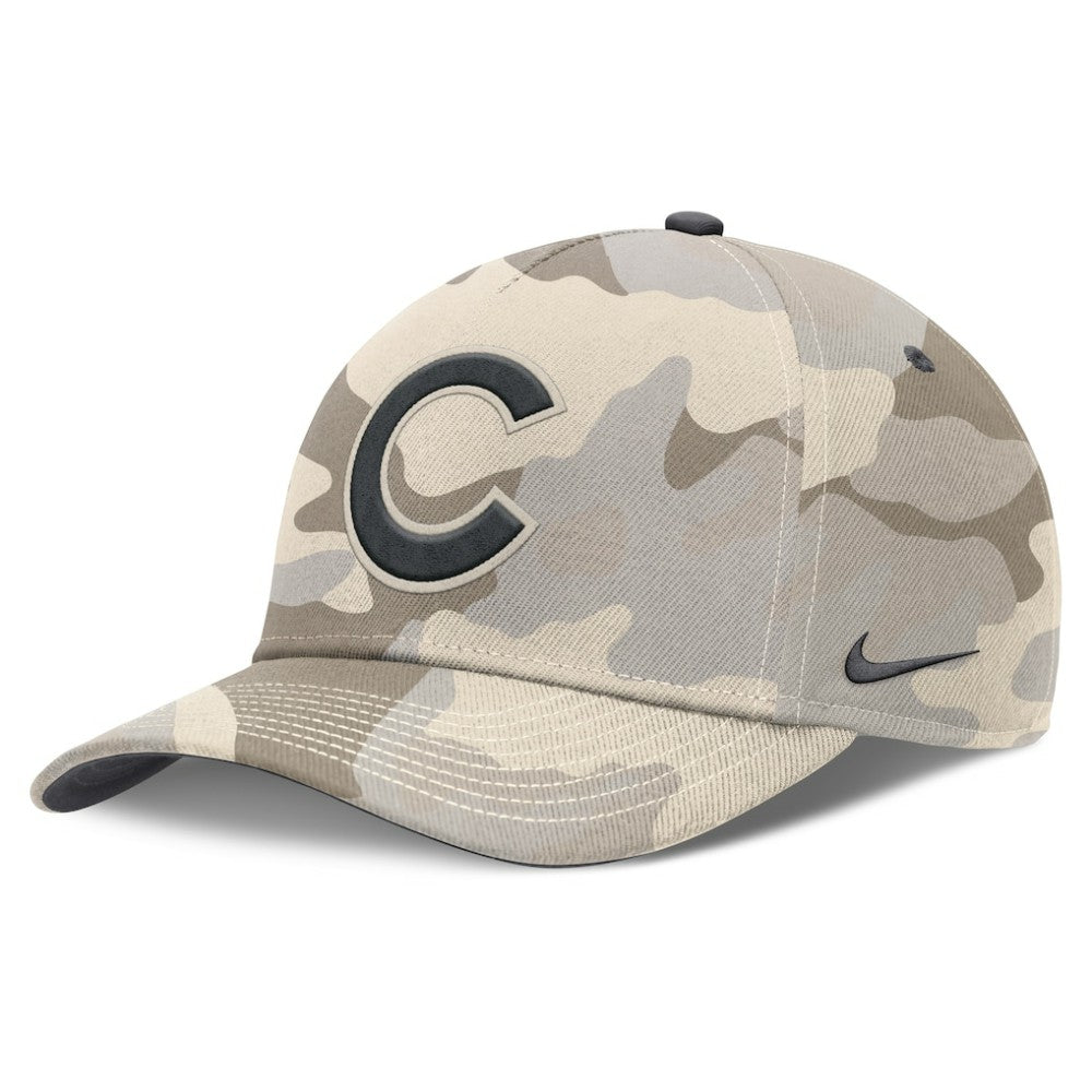 Chicago Cubs Camo Pack Rise Adjustable Hat - Natural | Nike