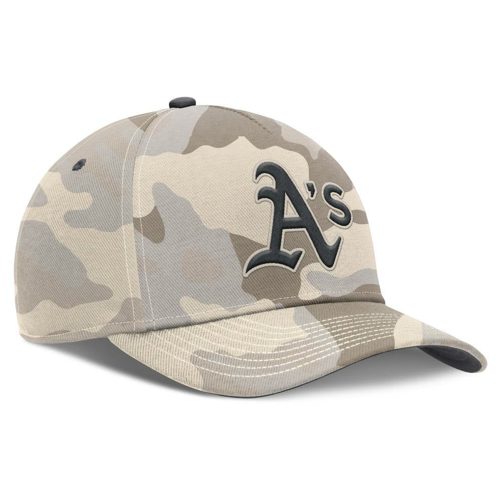 Athletics Camo Pack Rise Adjustable Hat - Natural | Nike