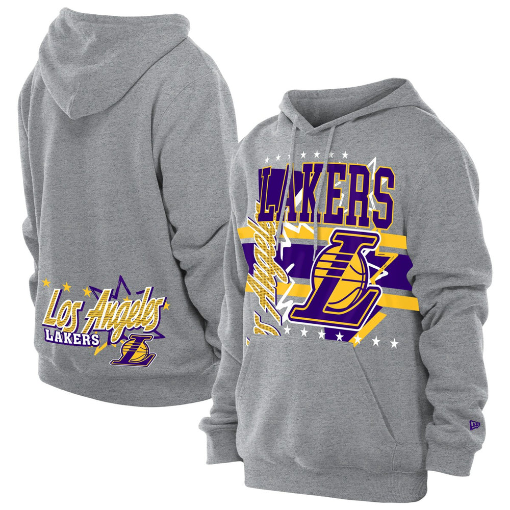 Los Angeles Lakers Injection Sport Classics Fleece Hoodie - Heather Gray | New Era for sale