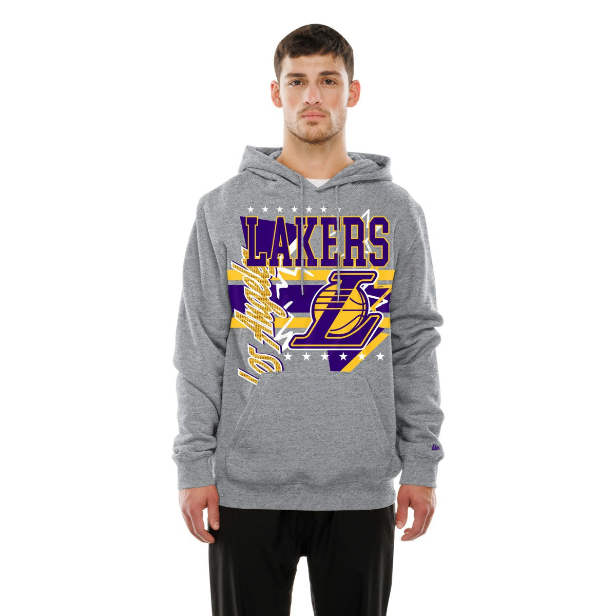 Los Angeles Lakers Injection Sport Classics Fleece Hoodie - Heather Gray | New Era for sale