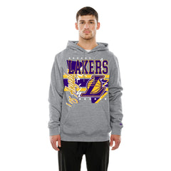 Los Angeles Lakers Injection Sport Classics Fleece Hoodie - Heather Gray | New Era for sale