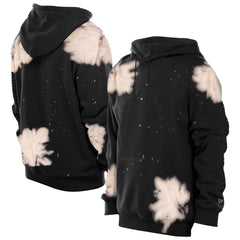 New York Knicks Injection Bleached Out Raw Edge Hoodie - Black | New Era cheap