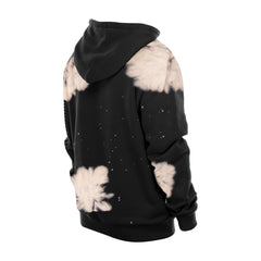 New York Knicks Injection Bleached Out Raw Edge Hoodie - Black | New Era cheap