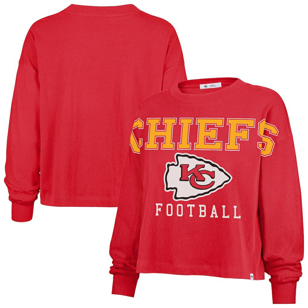Kansas City Chiefs '47 Women's Outreach City Oversized Long Sleeve T-Shirt - Red on sale