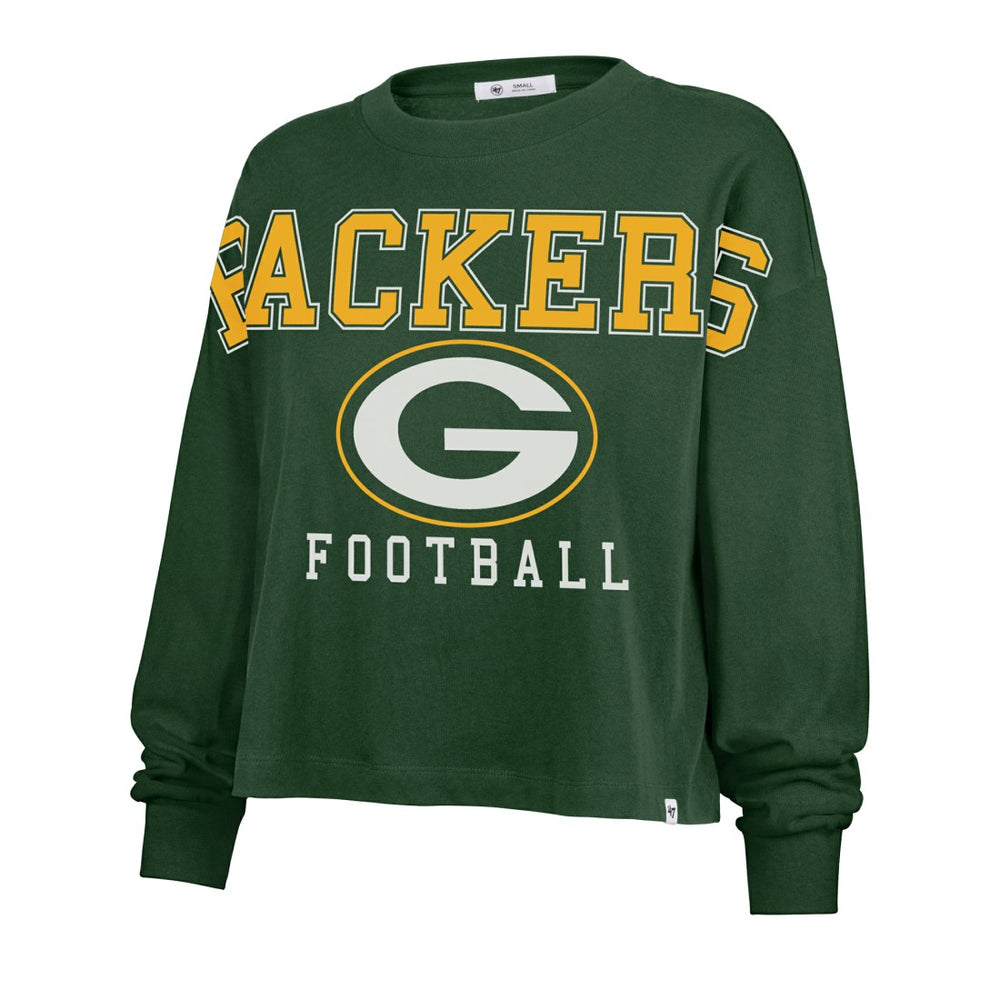 Green Bay Packers '47 Women's Outreach City Oversized Long Sleeve T-Shirt - Green on sale
