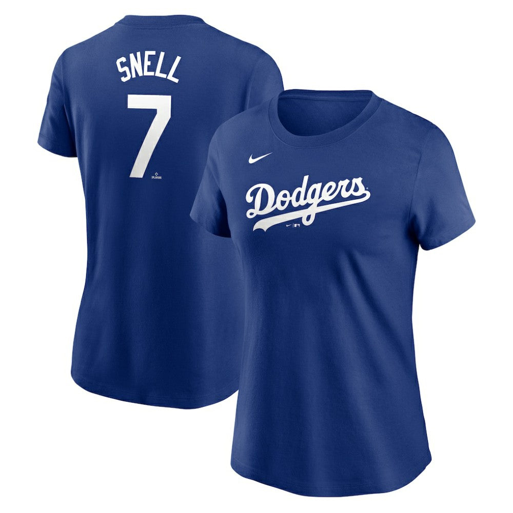 Blake Snell Los Angeles Dodgers Women's Cooperstown Collection Fuse Name & Number T-Shirt - Blue | Nike