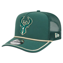 Milwaukee Bucks Vintage Team Rope A-Frame 9FIFTY Snapback Hat - Hunter Green | New Era discount