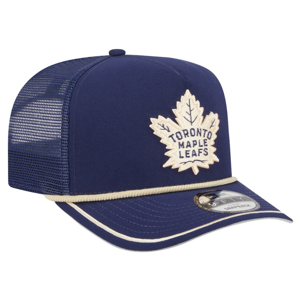 Toronto Maple Leafs New Era Vintage Team Rope A-Frame 9FIFTY Snapback Hat Blue
