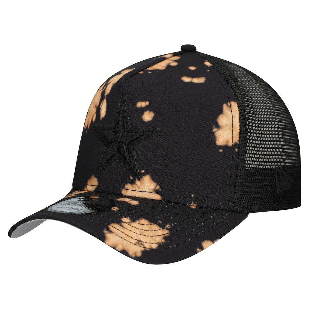 Dallas Cowboys New Era Bleached 9FORTY A-Frame Adjustable Hat - Black outlet