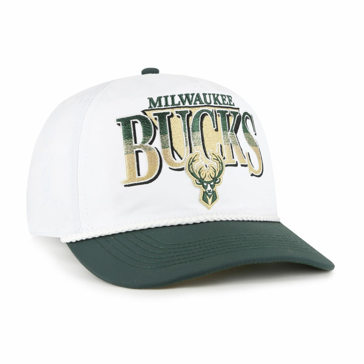 Milwaukee Bucks '47 Tribute Two-Tone Hitch Adjustable Hat - White/Hunter Green | 47 brand shop