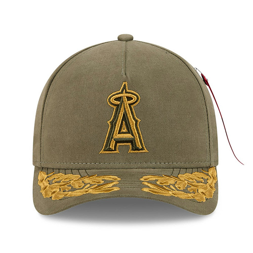 Los Angeles Angels x Alpha Industries A-Frame 9FORTY Adjustable Hat - Olive | New Era