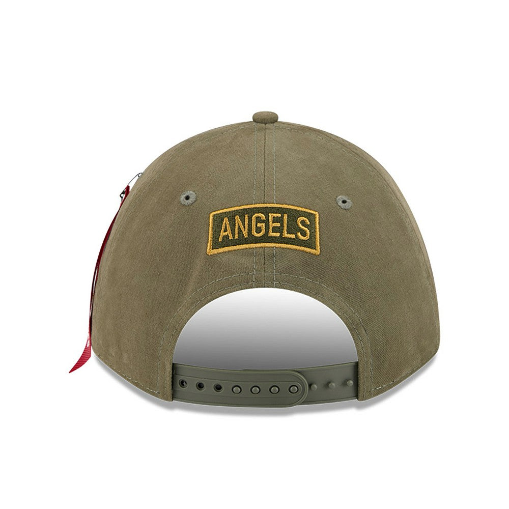 Los Angeles Angels x Alpha Industries A-Frame 9FORTY Adjustable Hat - Olive | New Era