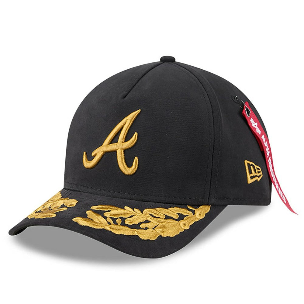 Atlanta Braves x Alpha Industries A-Frame 9FORTY Adjustable Hat - Black | New Era