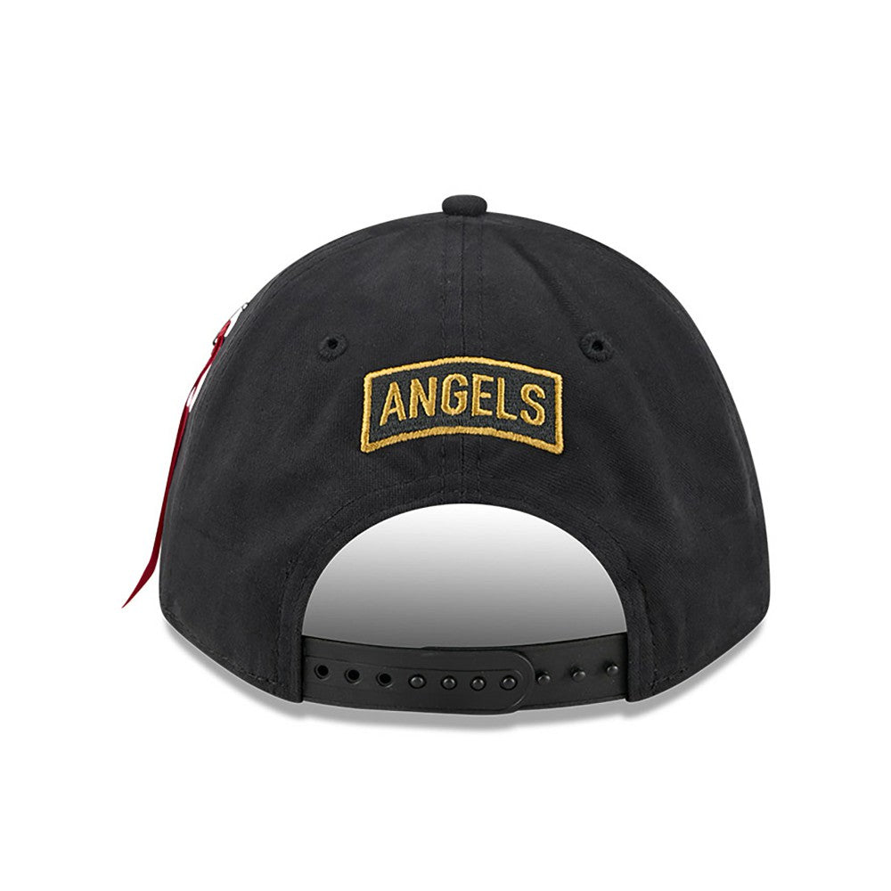 Los Angeles Angels x Alpha Industries A-Frame 9FORTY Adjustable Hat - Black | New Era