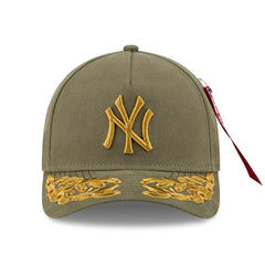 New York Yankees x Alpha Industries A-Frame 9FORTY Adjustable Hat - Olive | New Era