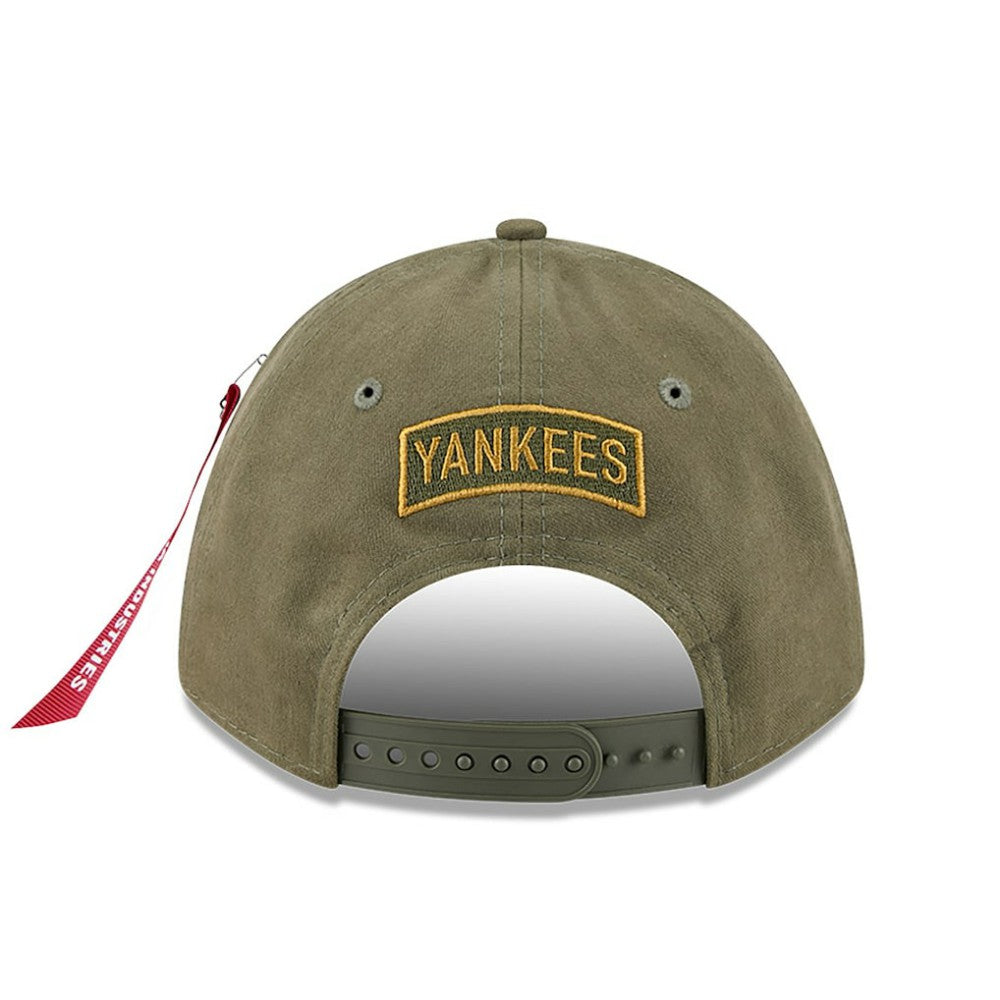 New York Yankees x Alpha Industries A-Frame 9FORTY Adjustable Hat - Olive | New Era