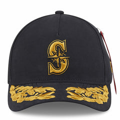 Seattle Mariners x Alpha Industries A-Frame 9FORTY Adjustable Hat - Black | New Era