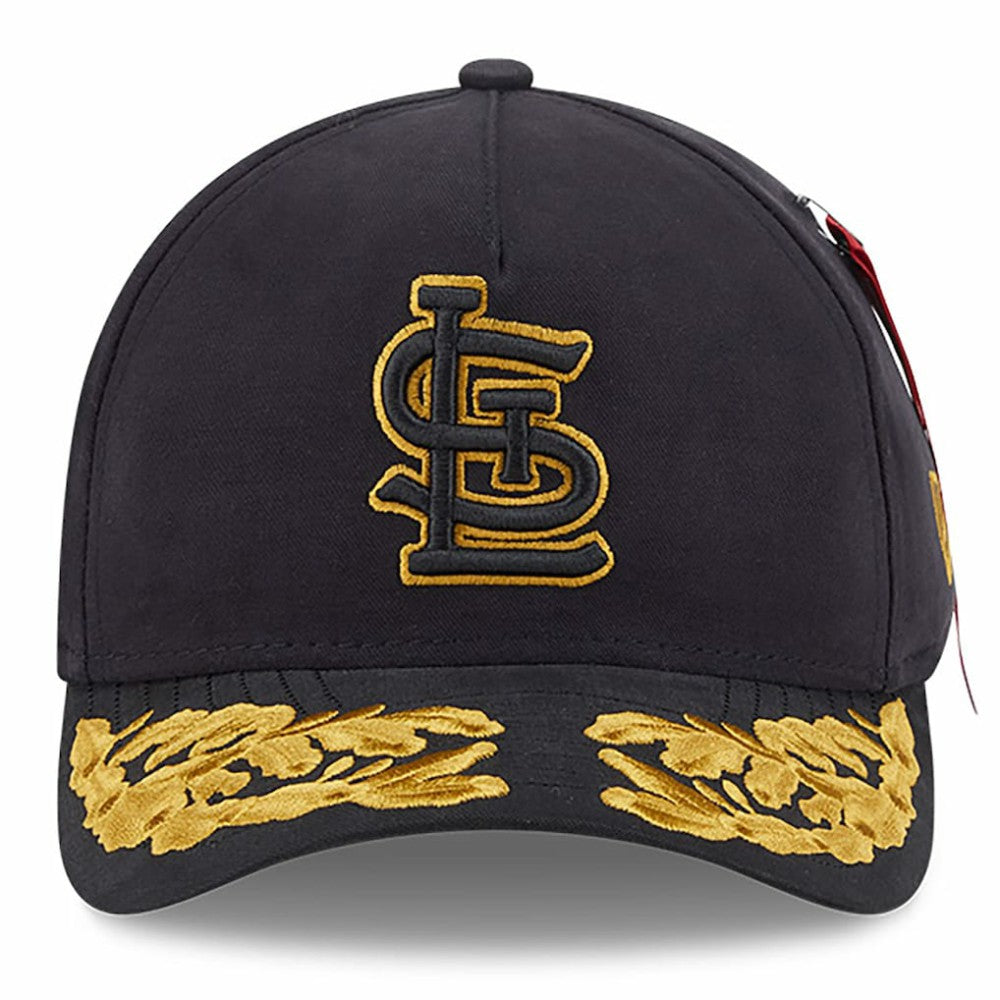 St. Louis Cardinals x Alpha Industries A-Frame 9FORTY Adjustable Hat - Black | New Era