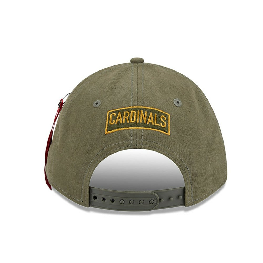 St. Louis Cardinals x Alpha Industries A-Frame 9FORTY Adjustable Hat - Olive | New Era