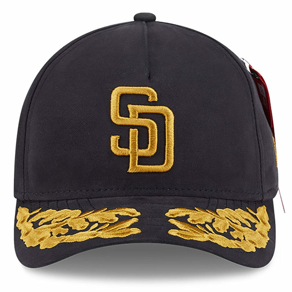 San Diego Padres x Alpha Industries A-Frame 9FORTY Adjustable Hat - Black | New Era
