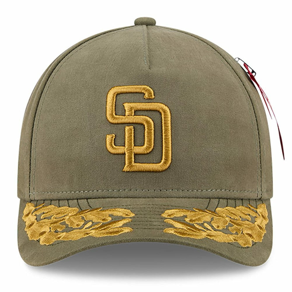 San Diego Padres x Alpha Industries A-Frame 9FORTY Adjustable Hat - Olive | New Era