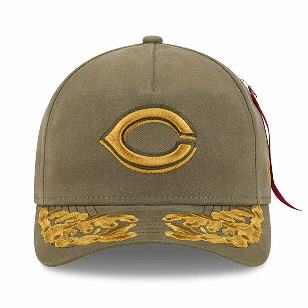 Cincinnati Reds x Alpha Industries A-Frame 9FORTY Adjustable Hat - Olive | New Era