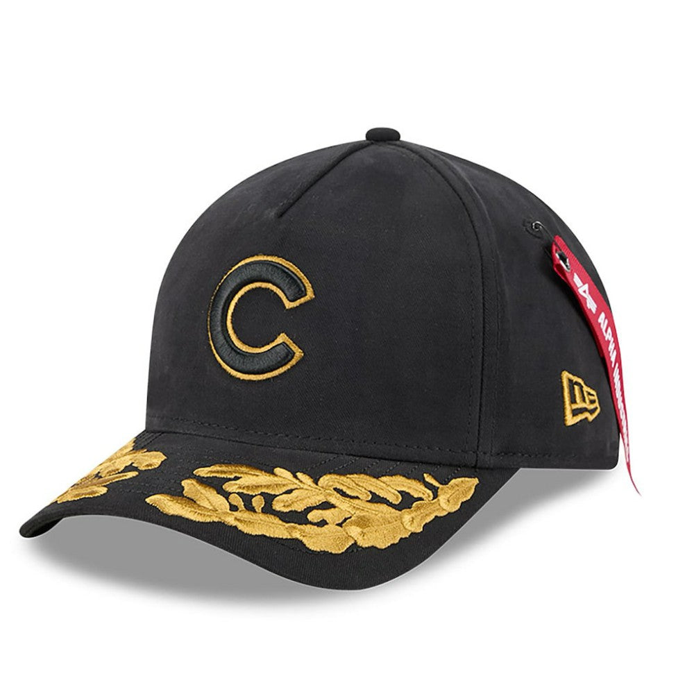 Chicago Cubs x Alpha Industries A-Frame 9FORTY Adjustable Hat - Black | New Era