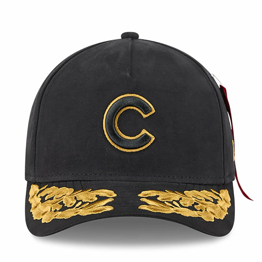 Chicago Cubs x Alpha Industries A-Frame 9FORTY Adjustable Hat - Black | New Era