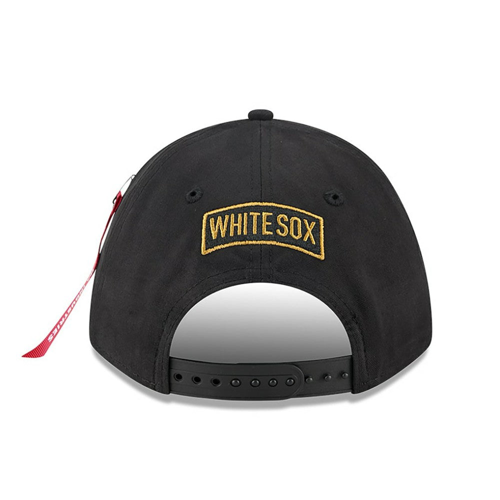 Chicago White Sox x Alpha Industries A-Frame 9FORTY Adjustable Hat - Black | New Era