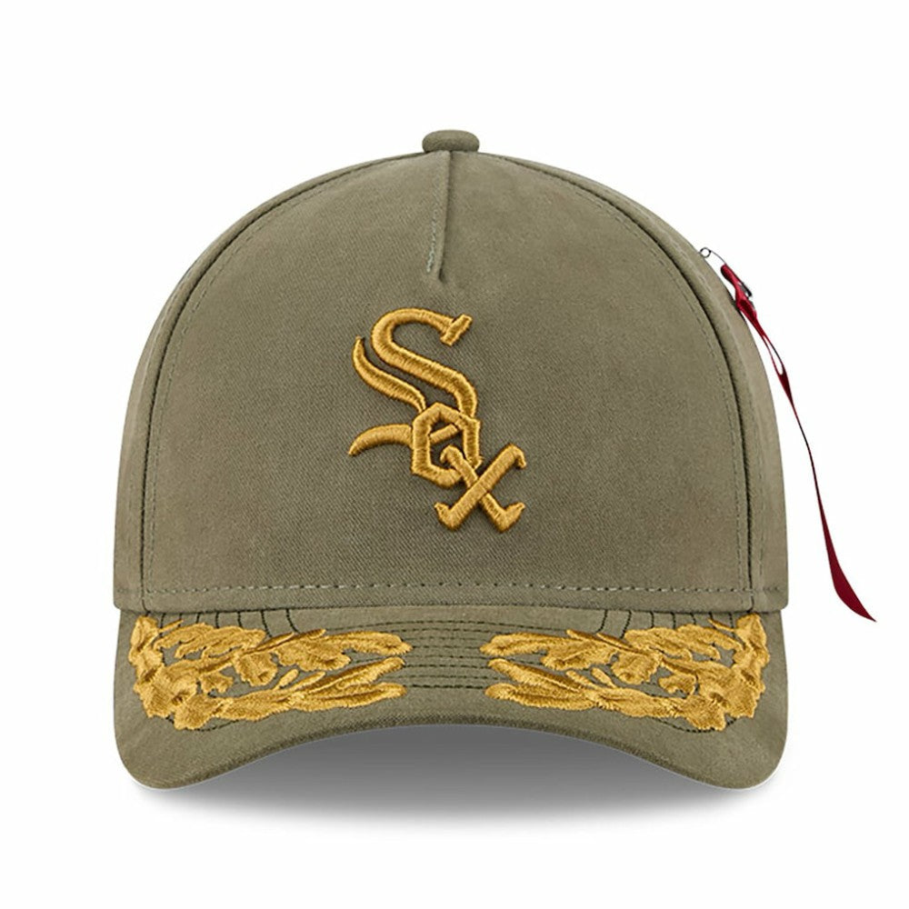 Chicago White Sox x Alpha Industries A-Frame 9FORTY Adjustable Hat - Olive | New Era