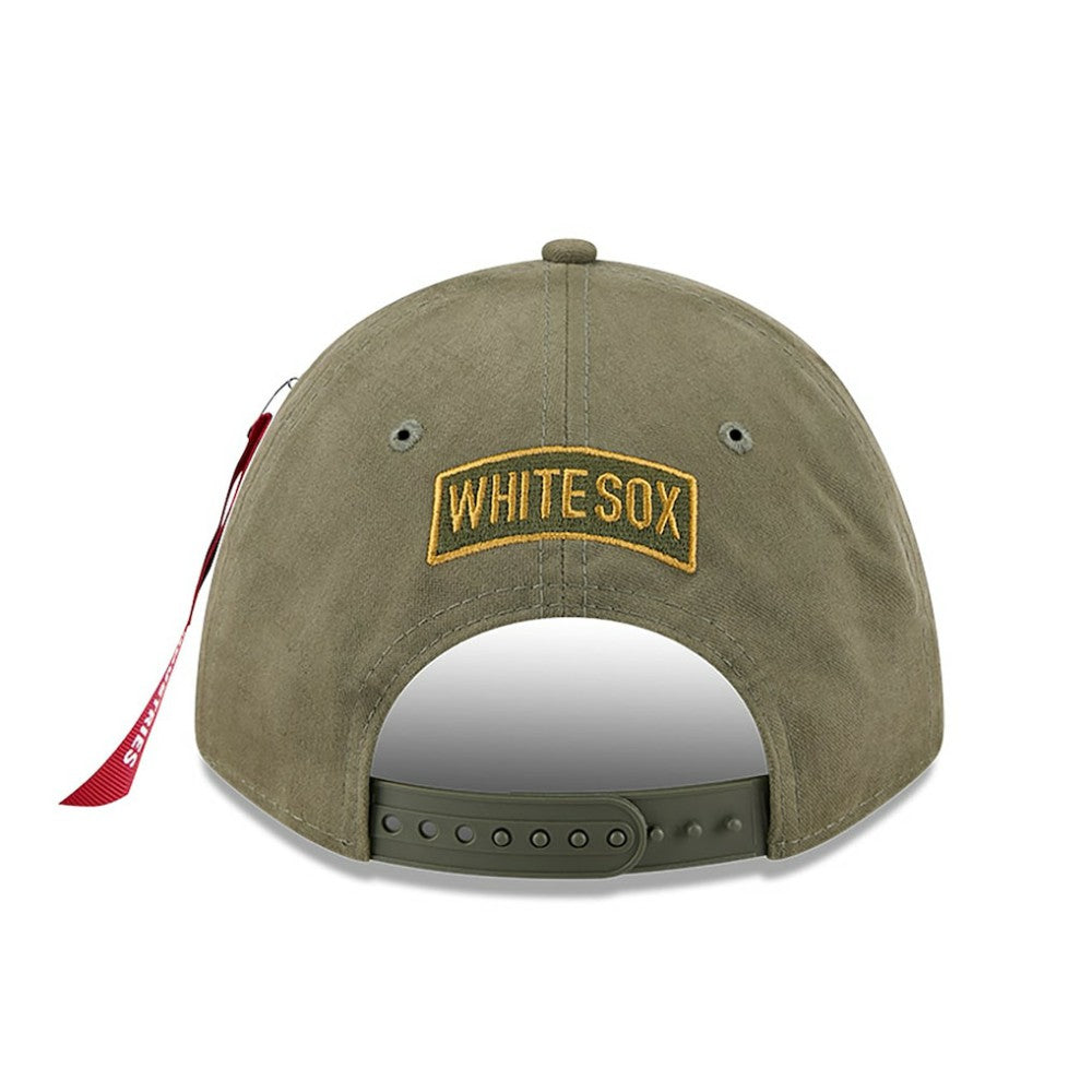 Chicago White Sox x Alpha Industries A-Frame 9FORTY Adjustable Hat - Olive | New Era