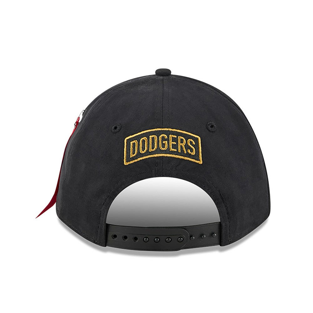 Los Angeles Dodgers x Alpha Industries A-Frame 9FORTY Adjustable Hat - Black | New Era